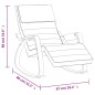 vidaXL Silla mecedora de tela color crema vidaXL Silla mecedora de tela color crema