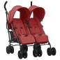 vidaXL Carrito para gemelos de acero rojo vidaXL Carrito para gemelos de acero rojo