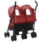 vidaXL Carrito para gemelos de acero rojo vidaXL Carrito para gemelos de acero rojo