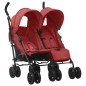 vidaXL Carrito para gemelos de acero rojo vidaXL Carrito para gemelos de acero rojo