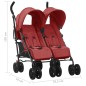 vidaXL Carrito para gemelos de acero rojo vidaXL Carrito para gemelos de acero rojo