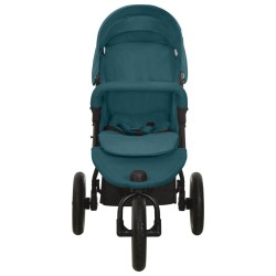 vidaXL Cochecito de bebé de acero verde