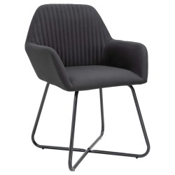 vidaXL Sillas de comedor 6 unidades de tela negra