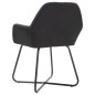 vidaXL Sillas de comedor 6 unidades de tela negra vidaXL Sillas de comedor 6 unidades de tela negra