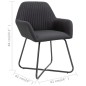 vidaXL Sillas de comedor 6 unidades de tela negra vidaXL Sillas de comedor 6 unidades de tela negra