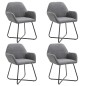 vidaXL Sillas de comedor 4 unidades tela gris oscuro vidaXL Sillas de comedor 4 unidades tela gris oscuro