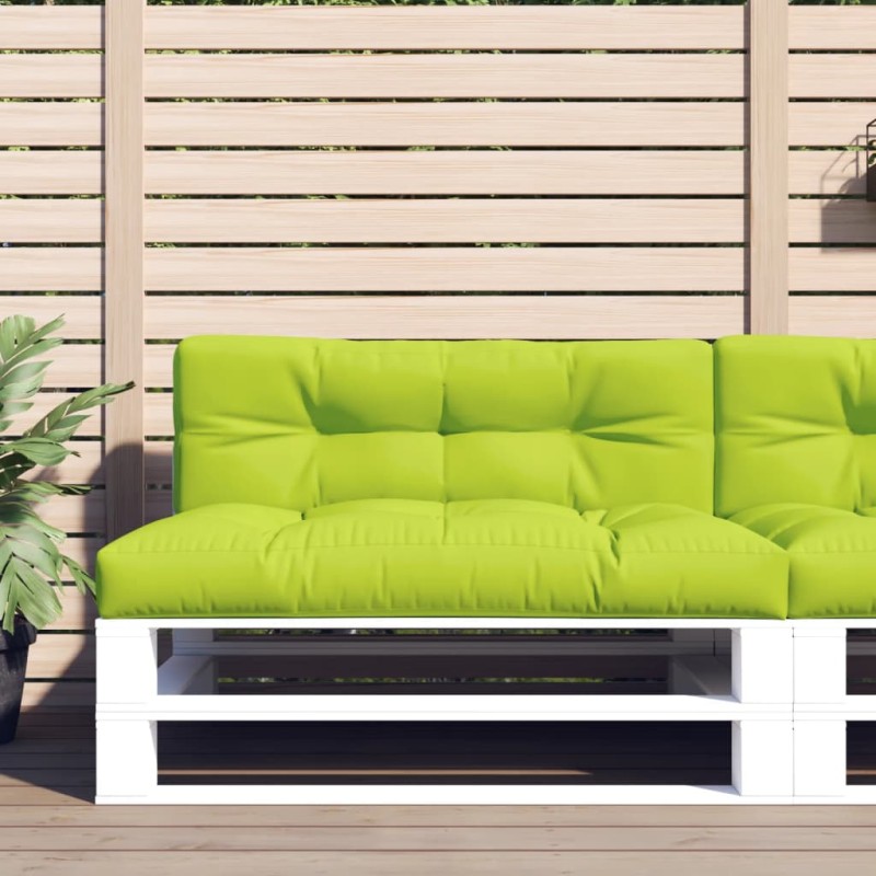 vidaXL Cojines para sofá de palets 2 unidades tela verde claro vidaXL Cojines para sofá de palets 2 unidades tela verde claro