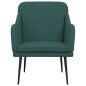 vidaXL Sillón de tela verde oscuro 63x76x80 cm vidaXL Sillón de tela verde oscuro 63x76x80 cm