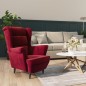 vidaXL Sillón de tela color vino vidaXL Sillón de tela color vino