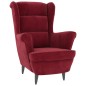 vidaXL Sillón de tela color vino vidaXL Sillón de tela color vino