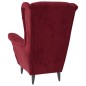 vidaXL Sillón de tela color vino vidaXL Sillón de tela color vino