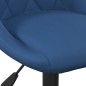 vidaXL Taburetes de cocina 2 unidades terciopelo azul vidaXL Taburetes de cocina 2 unidades terciopelo azul