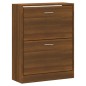vidaXL Mueble zapatero madera contrachapada marrón roble 63x24x81 cm vidaXL Mueble zapatero madera contrachapada marrón roble 63x24x81 cm