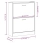 vidaXL Mueble zapatero madera contrachapada marrón roble 63x24x81 cm vidaXL Mueble zapatero madera contrachapada marrón roble 63x24x81 cm