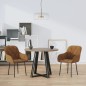 vidaXL Sillas de comedor 2 unidades terciopelo marrón vidaXL Sillas de comedor 2 unidades terciopelo marrón