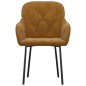 vidaXL Sillas de comedor 2 unidades terciopelo marrón vidaXL Sillas de comedor 2 unidades terciopelo marrón