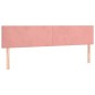 vidaXL Cabeceros 2 unidades de terciopelo rosa 90x5x78/88 cm
