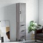 vidaXL Aparador alto madera contrachapada gris Sonoma 34,5x34x180 cm vidaXL Aparador alto madera contrachapada gris Sonoma 34,5x34x180 cm