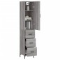 vidaXL Aparador alto madera contrachapada gris Sonoma 34,5x34x180 cm vidaXL Aparador alto madera contrachapada gris Sonoma 34,5x34x180 cm