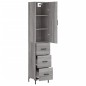 vidaXL Aparador alto madera contrachapada gris Sonoma 34,5x34x180 cm vidaXL Aparador alto madera contrachapada gris Sonoma 34,5x34x180 cm