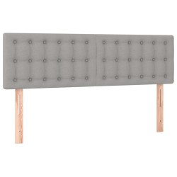 vidaXL Cabeceros 2 unidades tela gris claro 72x5x78/88 cm