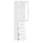 vidaXL Aparador alto madera contrachapada blanco 34,5x34x180 cm