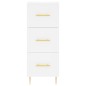vidaXL Aparador alto madera contrachapada blanco 34,5x34x180 cm