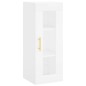 vidaXL Aparador alto madera contrachapada blanco 34,5x34x180 cm