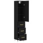 vidaXL Aparador de madera contrachapada negro 34,5x34x180 cm vidaXL Aparador de madera contrachapada negro 34,5x34x180 cm