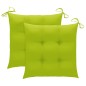 vidaXL Silla mecedora de madera maciza teca con cojín verde brillante vidaXL Silla mecedora de madera maciza teca con cojín verde brillante