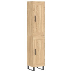 vidaXL Aparador de madera contrachapada roble Sonoma 34,5x34x180 cm