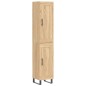 vidaXL Aparador de madera contrachapada roble Sonoma 34,5x34x180 cm