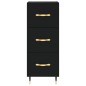 vidaXL Aparador de madera contrachapada negro 34,5x34x180 cm vidaXL Aparador de madera contrachapada negro 34,5x34x180 cm