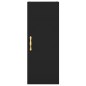 vidaXL Aparador de madera contrachapada negro 34,5x34x180 cm vidaXL Aparador de madera contrachapada negro 34,5x34x180 cm