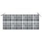 vidaXL Banco Batavia madera maciza teca y cojín a cuadros gris 120 cm vidaXL Banco Batavia madera maciza teca y cojín a cuadros gris 120 cm
