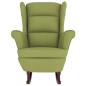 vidaXL Silla mecedora patas de madera de caucho terciopelo verde claro vidaXL Silla mecedora patas de madera de caucho terciopelo verde claro