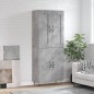 vidaXL Aparador alto madera contrachapada gris hormigón 69,5x34x180 cm vidaXL Aparador alto madera contrachapada gris hormigón 69,5x34x180 cm