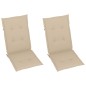 vidaXL Silla mecedora con cojines madera maciza de acacia