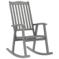 vidaXL Silla mecedora con cojines madera maciza de acacia gris vidaXL Silla mecedora con cojines madera maciza de acacia gris