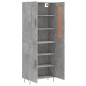 vidaXL Aparador alto madera contrachapada gris hormigón 69,5x34x180 cm vidaXL Aparador alto madera contrachapada gris hormigón 69,5x34x180 cm