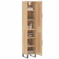 vidaXL Aparador de madera contrachapada roble Sonoma 34,5x34x180 cm