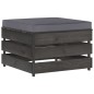 vidaXL Muebles de jardín 3 piezas con cojines madera impregnada gris vidaXL Muebles de jardín 3 piezas con cojines madera impregnada gris