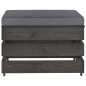 vidaXL Muebles de jardín 3 piezas con cojines madera impregnada gris vidaXL Muebles de jardín 3 piezas con cojines madera impregnada gris