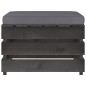 vidaXL Muebles de jardín 3 piezas con cojines madera impregnada gris vidaXL Muebles de jardín 3 piezas con cojines madera impregnada gris