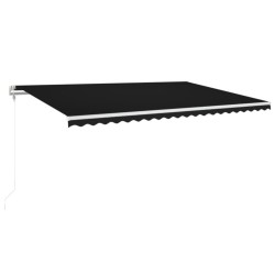 vidaXL Toldo automático LED sensor de viento gris antracita 500x350 cm