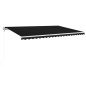 vidaXL Toldo retráctil automático gris antracita 500x350 cm vidaXL Toldo retráctil automático gris antracita 500x350 cm