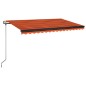 vidaXL Toldo retráctil manual naranja y marrón 400x350 cm vidaXL Toldo retráctil manual naranja y marrón 400x350 cm