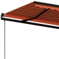 vidaXL Toldo retráctil manual naranja y marrón 400x350 cm vidaXL Toldo retráctil manual naranja y marrón 400x350 cm
