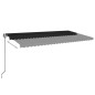vidaXL Toldo automático LED sensor de viento gris antracita 600x350 cm vidaXL Toldo automático LED sensor de viento gris antracita 600x350 cm