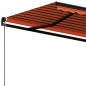 vidaXL Toldo retráctil manual naranja y marrón 600x350 cm